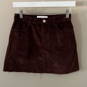 Maroon corduroy American threads mini skirt never worn